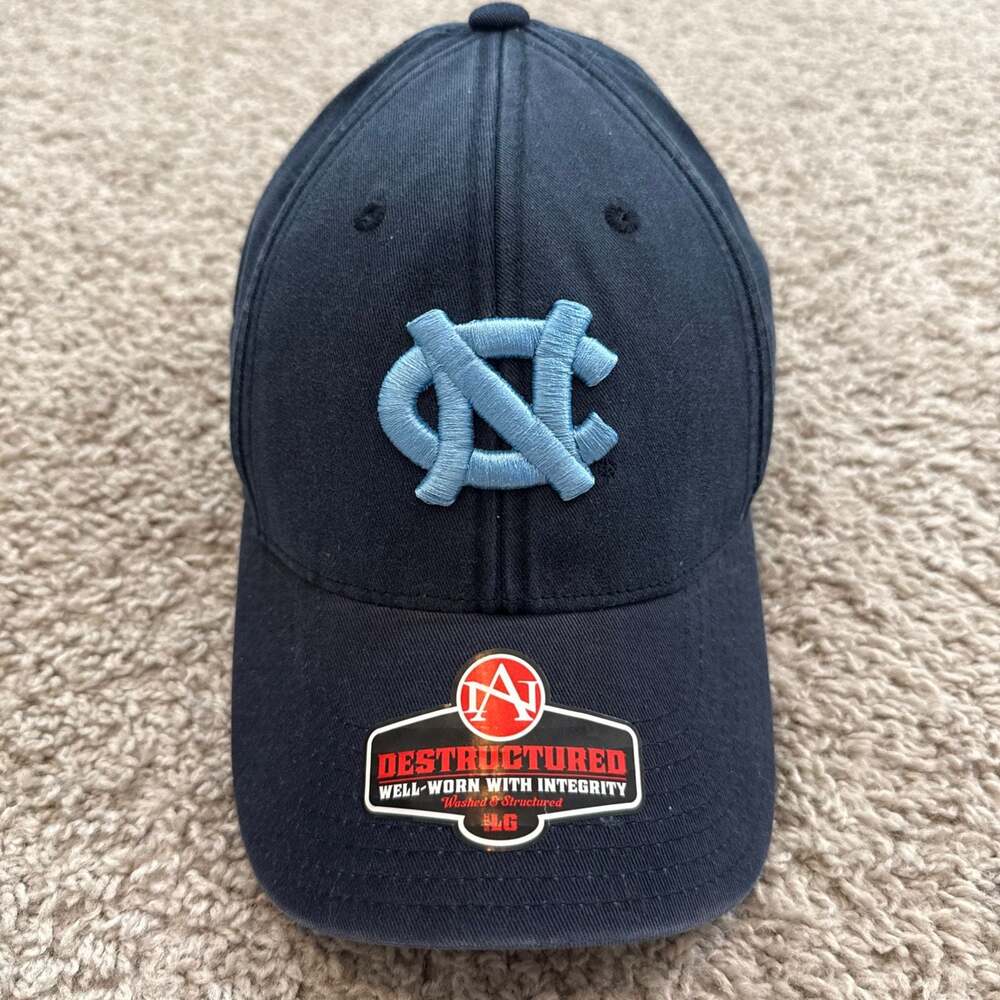 American Needle UNC North Carolina Tar Heels Destructured Fitted Hat Size LG